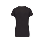 Dames T-shirt V-hals Korte Mouwen Dark Grey XL