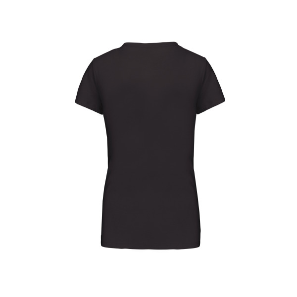 Dames T-shirt V-hals Korte Mouwen Dark Grey XL