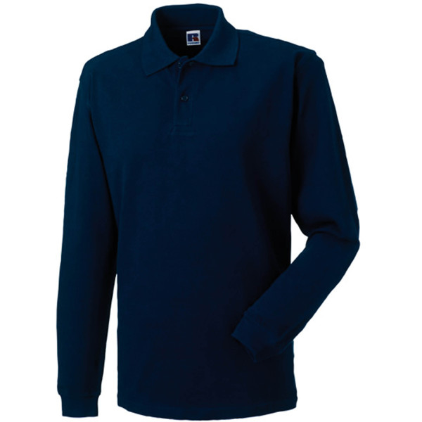 Long Sleeve Classic Cotton Polo French Navy L