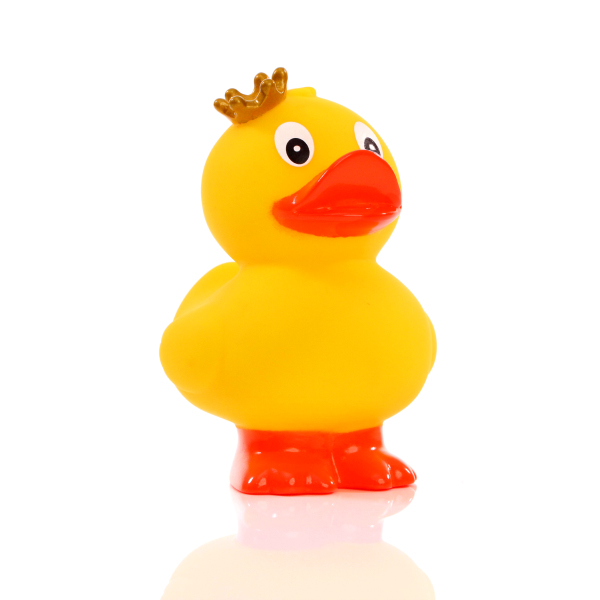 Squeaky duck standing crown