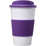Americano® 350 ml insulated tumbler with grip - White/Purple