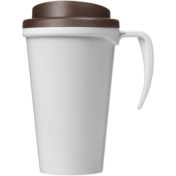 Brite-Americano® grande 350 ml insulated mug - White/Brown