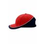 MB6506 6 Panel Turbo Piping Cap - red/navy/light-grey - one size