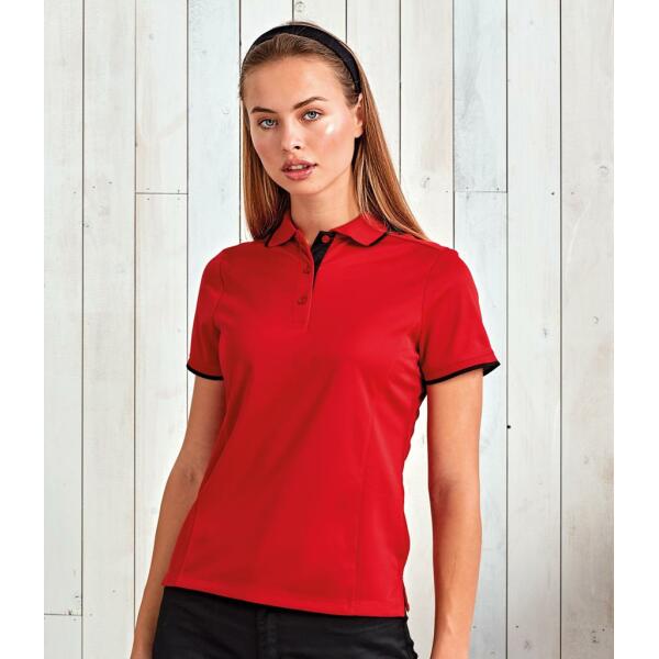 Ladies Contrast Coolchecker® Piqué Polo Shirt