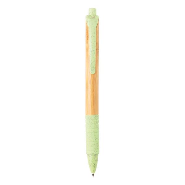 Bamboo & wheat straw pen, green