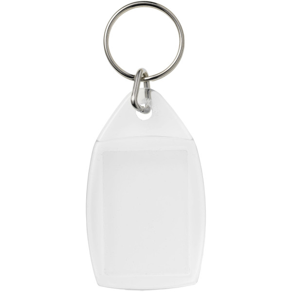 Rhombus P4 keychain with plastic clip - Transparent clear