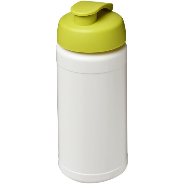 Baseline® Plus 500 ml flip lid sport bottle - White/Lime