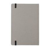 GRS-gecertificeerd RPET A5-notitieboek, grijs, zwart