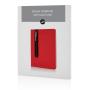 Standaard hardcover PU A5 notitieboek met stylus pen, rood