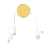 Ontario 6-in-1 oprolbare kabel, wit