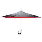 23” handmatig reversible paraplu, rood