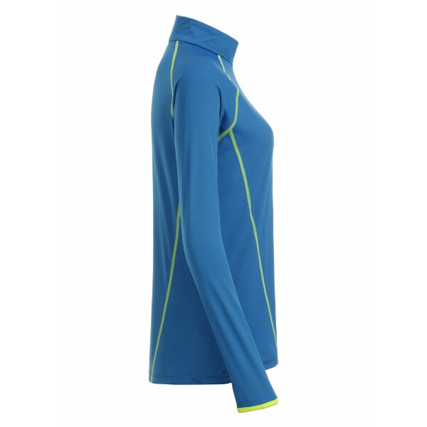 Ladies' Sports Shirt Longsleeve - bright-blue/bright-yellow - XXL