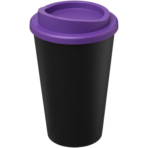 Americano® Eco 350 ml recycled tumbler - Solid black/Purple