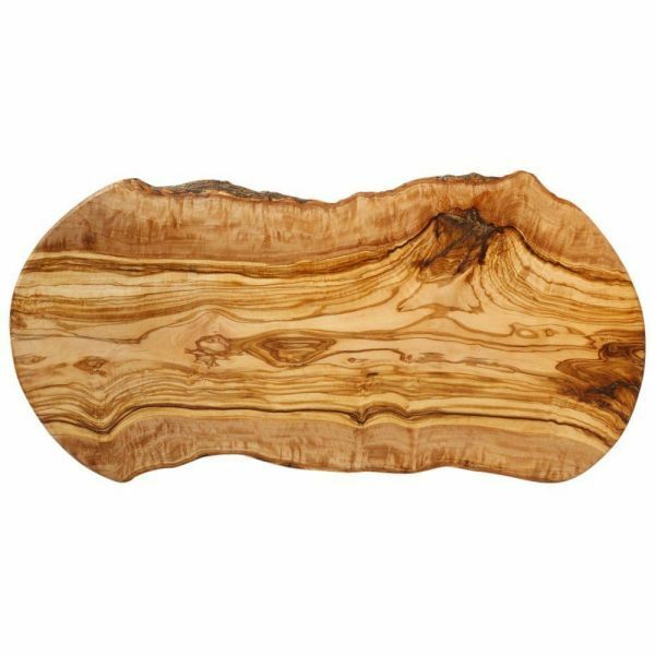 Plank met sapgeul ovaal olijfhout 30-35x15 cm