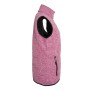 Ladies' Knitted Fleece Vest - pink-melange/off-white - S