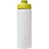 Baseline® Plus grip 750 ml sportflaska med uppfällbart lock - Vit/Limegrön