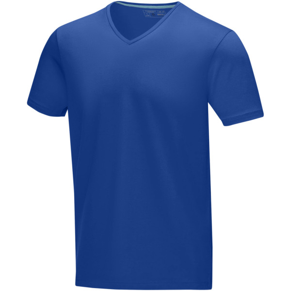 Kawartha short sleeve men's GOTS organic V-neck t-shirt - Blue - XS