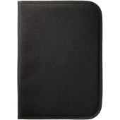 Berkely A4 zippered portfolio - Solid black