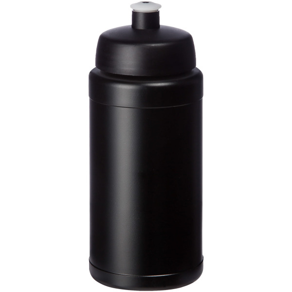 Baseline 500 ml recycled sport bottle - Solid black