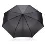 21" manueel open paraplu met tote tas, zwart