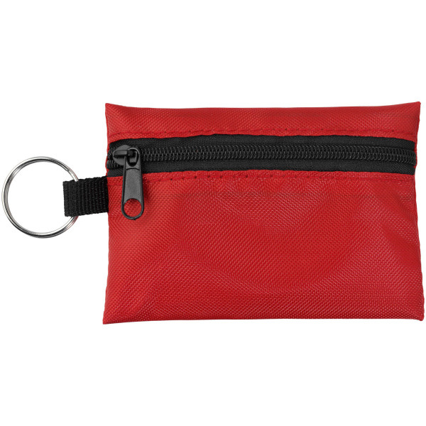 Valdemar 16-piece first aid keyring pouch - Red