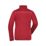 Ladies' Knitted Workwear Fleece Jacket - SOLID - - red-melange/black - 4XL