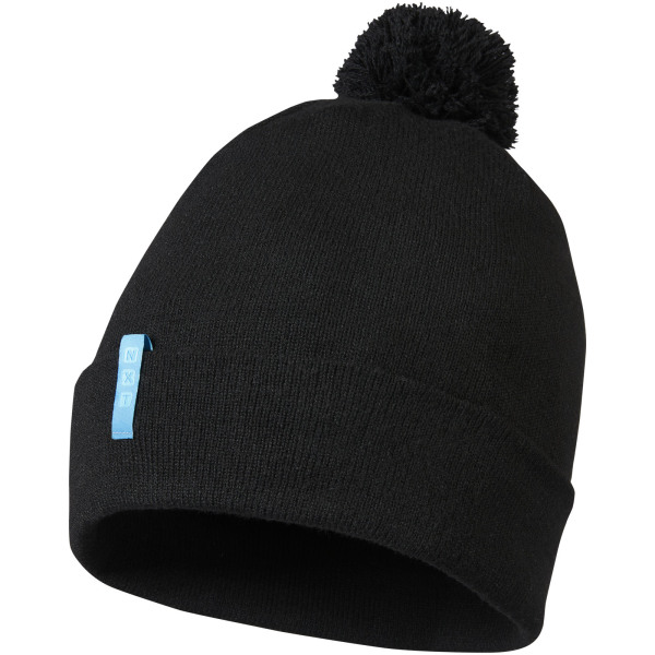 Olivine GRS recycled beanie - Solid black