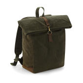 Heritage Waxed Canvas Backpack - Olive Green - One Size