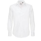 Black Tie Men's stretch shirt White 3XL