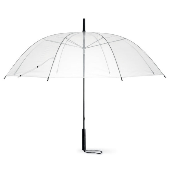 Boda transparante paraplu met zwarte delen