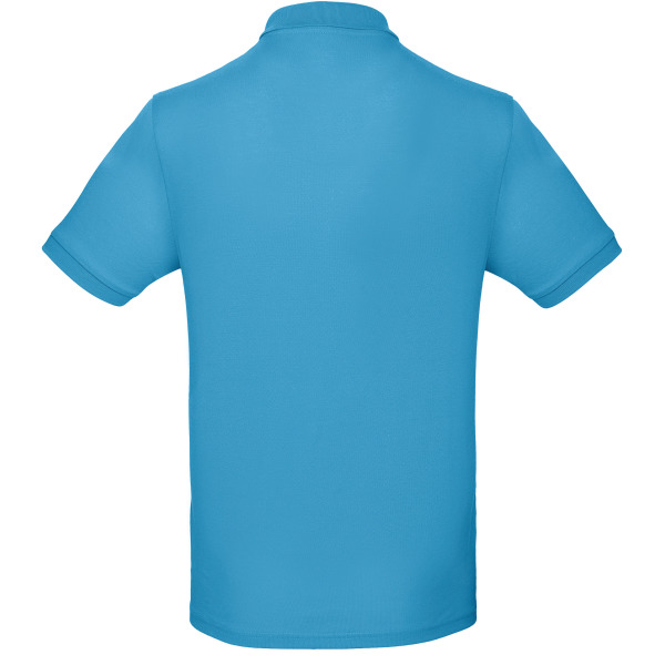 Men's organic polo shirt Very Turquoise L