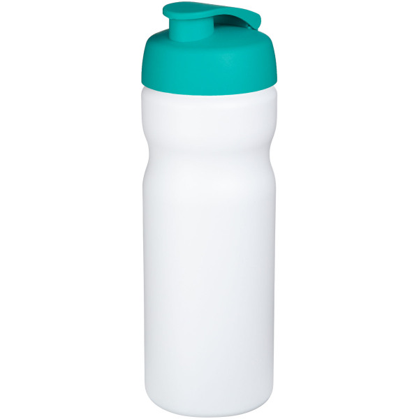Baseline® Plus 650 ml flip lid sport bottle - White/Aqua