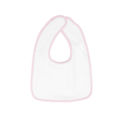 Baby bib - White/Light Pink