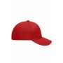 MB6135 6 Panel Polyester Peach Cap - red - one size