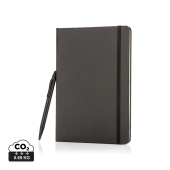 A5 hardcover notitieboek met touchscreen pen, zwart