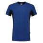 T-shirt Bicolor Borstzak 102002 Royalblue-Navy 3XL