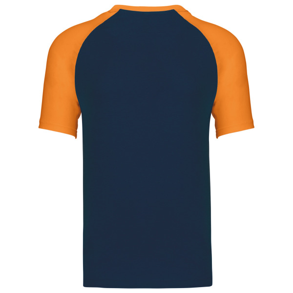 Baseball - Tweekleurig t-shirt Navy / Orange M