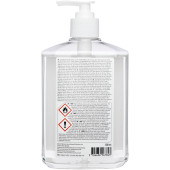Be Safe stor 500 ml desinfektionsgel i flaska med dispenser - Transparent