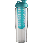 H2O Active® Tempo 700 ml sportfles en infuser met flipcapdeksel - Transparant/Aqua blauw