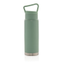 Leakproof vacuum on-the-go bottle with handle, green