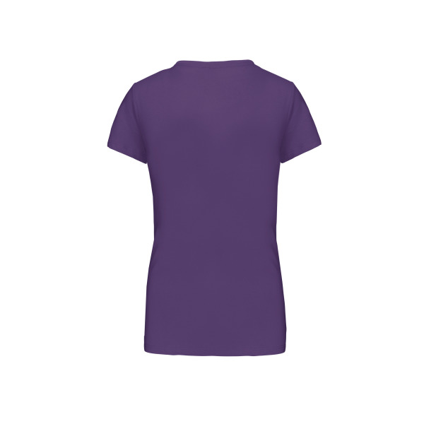 Dames t-shirt ronde hals korte mouwen Purple XXL