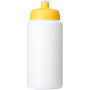 Baseline® Plus grip 500 ml sportfles met sportdeksel - Wit/Geel