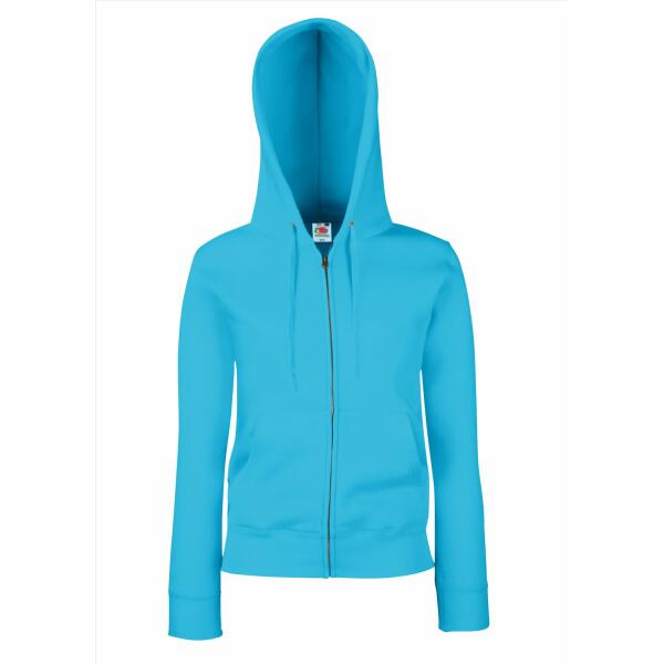 FOTL Lady-Fit Premium Hooded Sweat Jacket, Azure Blue, XXL