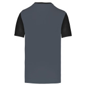 Volwassen tweekleurige jersey met korte mouwen sporty grey / Black XS