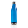 Leakproof water bottle with stainless steel lid, blue