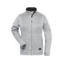 Ladies' Knitted Workwear Fleece Jacket - SOLID - - white-melange/carbon - M