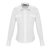 Ladies' Long-Sleeved Pilot Shirt White 16 UK