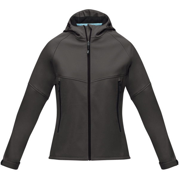 Coltan women’s GRS recycled softshell jacket - Storm grey - S