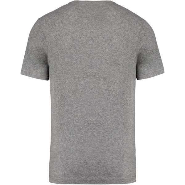 T-shirt BIO-katoen met borstzakje Grey Heather / Black M