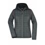 Ladies' Knitted Hybrid Jacket - grey-melange/anthracite-melange - S